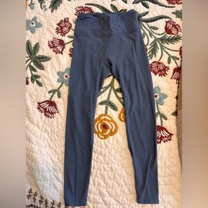 Ribbed High-Waisted Leggings| Unbranded | Blue | Size S